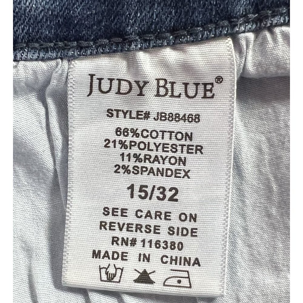 Judy Blue Women Size 15/32 Jeans Relaxed Fit Braided Detail Blue Stretch - Picture 6 of 16